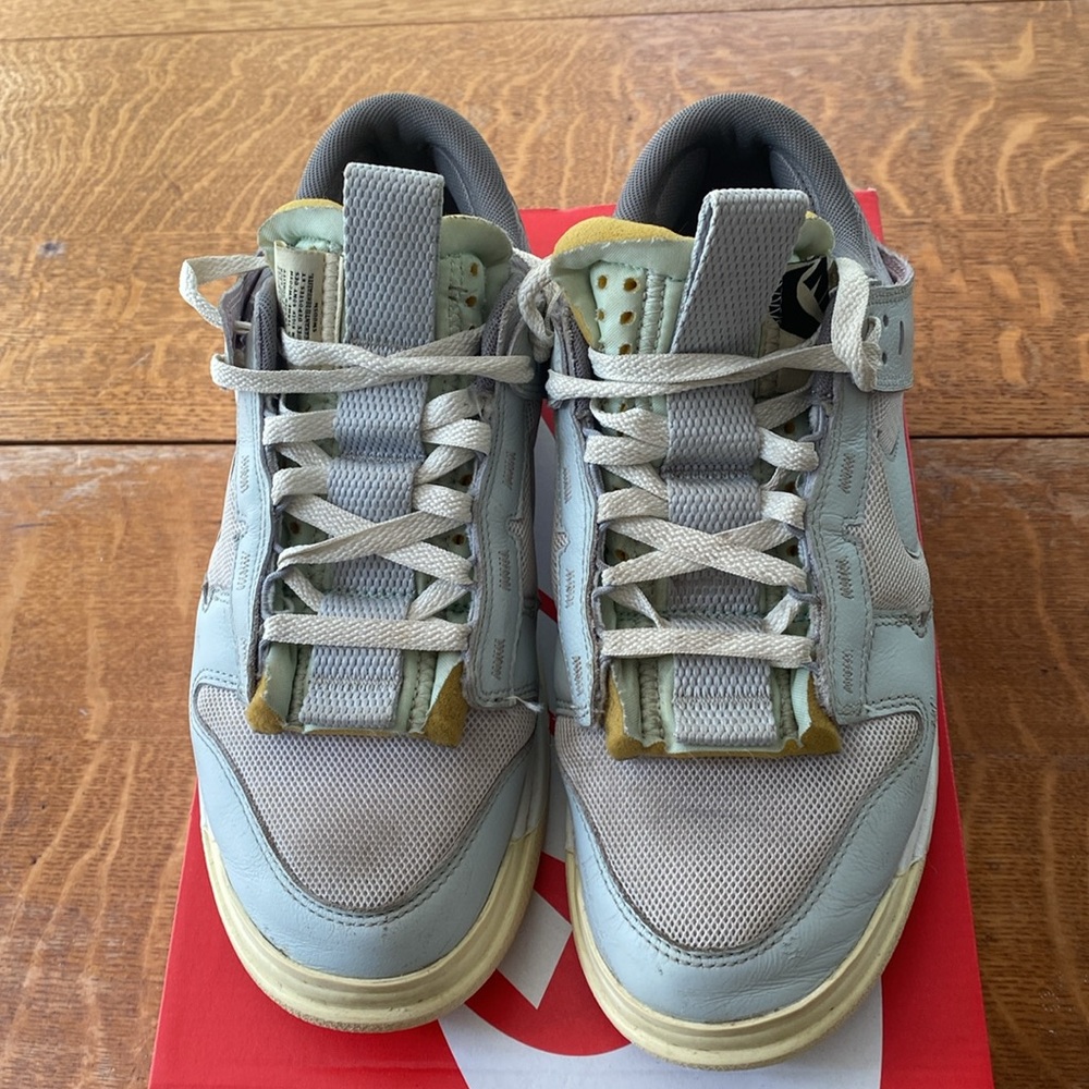 EUC Nike Air Dunk Jumbo with box size 9 mens in sail/light silver-mint foam. - Picture 3 of 14